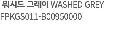  워시드 그레이 WASHED GREY FPKGS011 B00950000